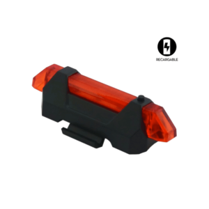 LUZ DE BICICLETA. LUZ ROJA. 5 LED. RECARGABLE CON USB