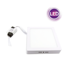 FOCO LED 18 WATT, PANEL SOBREPUESTO, CUADRADO, LUZ BLANCA