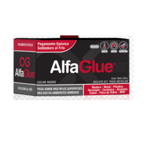 PEGA EPÓXICA ALFA GLUE. COLOR NEGRO