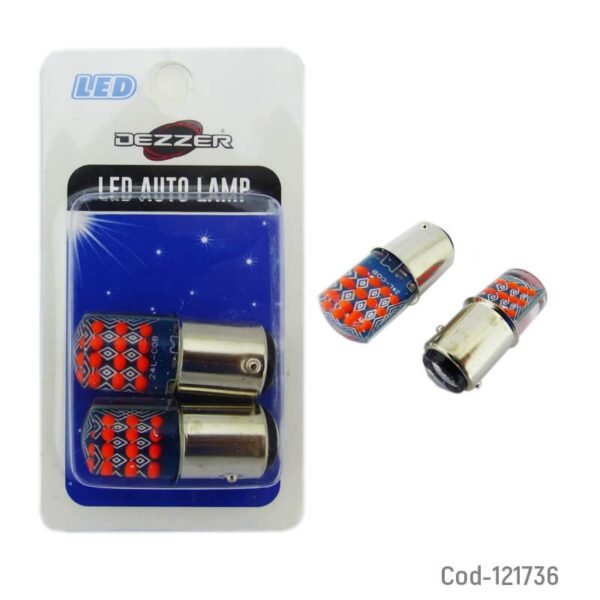 AMPOLLETA 24 LED 2 CONTACTO ROJO