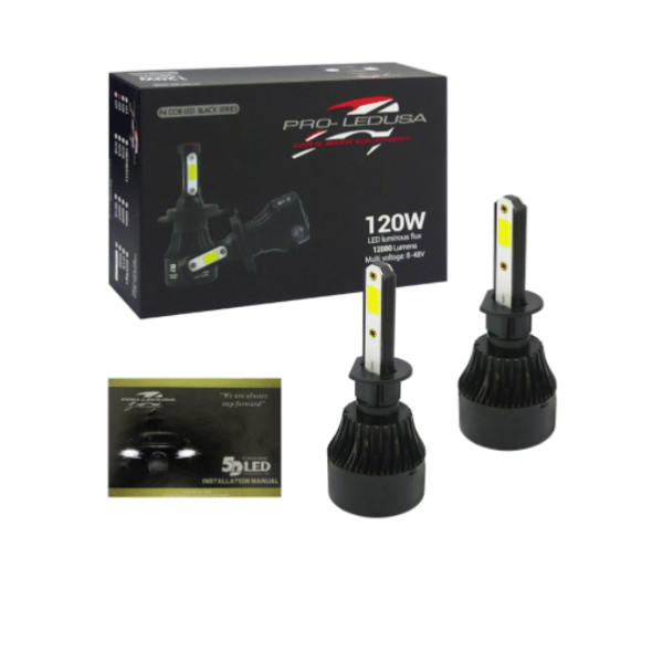 AMPOLLETA H-7 LED. KIT DE DOS UNIDADES. 12.000Lm, 120Watt, 12/24V, Pro-Ledusa