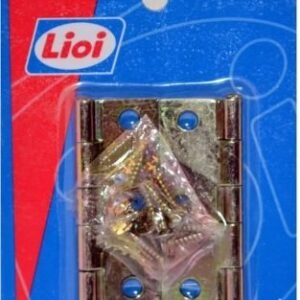 BISAGRA L38 3" ZINCADO C/TORNILLOS DISPLAY 2 UNIDS LIOI