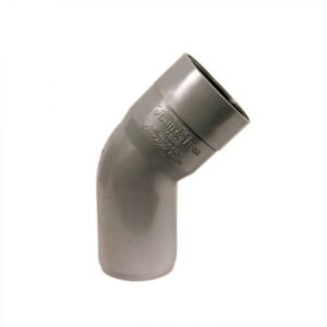 CODO PVC PARA ALCANTARILLADO GRIS 40MM X 45GRADOS