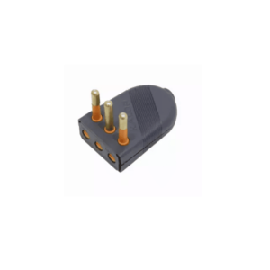 ENCHUFE MACHO VOLANTE 2P+T – 10A. NEGRO