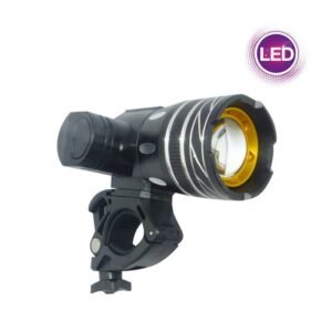 LUZ BICI DELANTERA CON ZOOM, RECARGABLE USB, METAL EN CAJA
