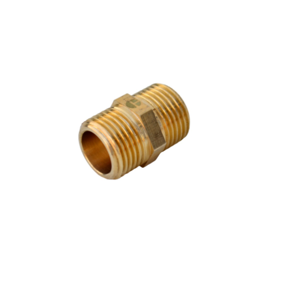 NIPLE HE-HE O HILO CON TUERCA 1/2" X 3/8". TAUMM