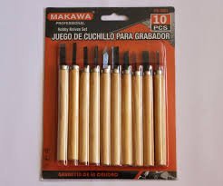 JUEGO CUCHILLOS PARA GRABADOR 10 PCS MAKAWA