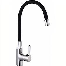 LLAVE MONOMANDO PARA LAVAPLATO CUELLO FLEXIBLE NEGRO TAUMM