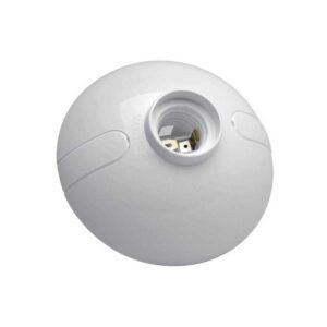 PORTALAMPARA TIPO PLAFON OVALADO, TERMOPLASTICO, E27, 4A, 250V, BLANCO. LEXO