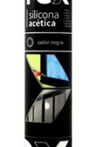 SILICONA ACETICA NEGRA. MARCA REX. 300 ML
