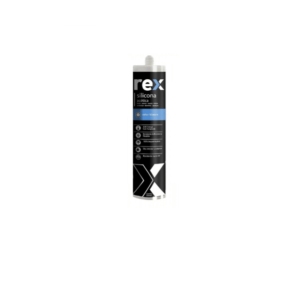 SILICONA ACETICA TRANSPARENTE. MARCA REX. 300 ML