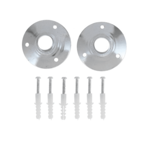 FLANCHE SOPORTE PARA CORTINA DE BAÑO CROMADO METALHSA