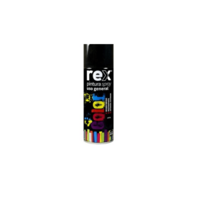 PINTURA SPRAY GENERAL, NEGRO MATE REX 400ML
