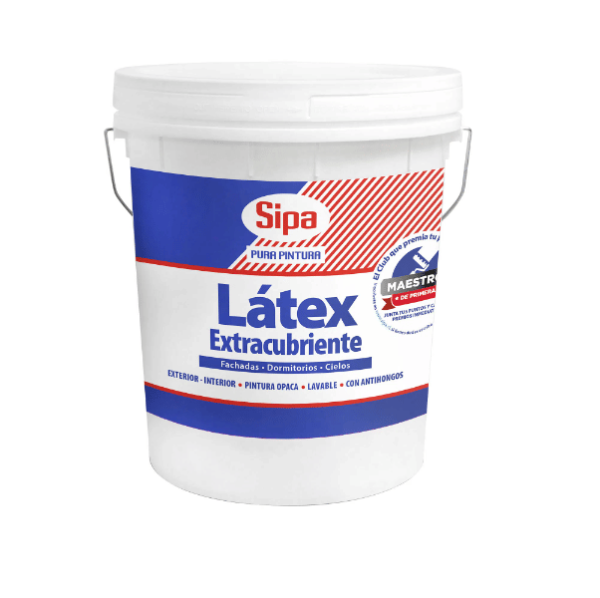 PINTURA LATEX EXTRACUBRIENTE BLANCO MATE. SIPA