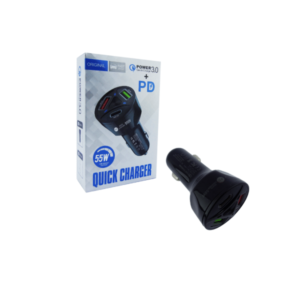 CARGADOR DE AUTO 2-USB De 3.1 AMP + PD Tipo C 2.0 AMP