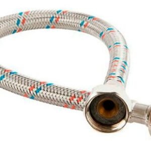 FLEXIBLE AGUA CALEFON HI-HE 35CM 1/2". 1 UNIDAD. TAUMM