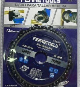 DISCO PARA TALLAR MADERA 13 DIENTES FERRETOOLS