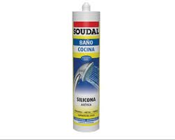 SILICONA ACETICA TRANSPARENTE BAÑO COCINA 300ML SOUDAL