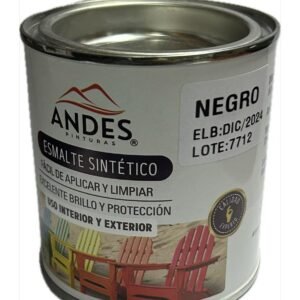 PINTURA ESMALTE SINTETICO NEGRO ANDES 1/16 GL