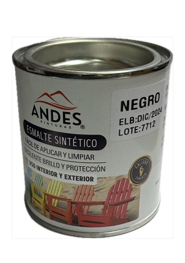 PINTURA ESMALTE SINTETICO NEGRO ANDES 1/16 GL
