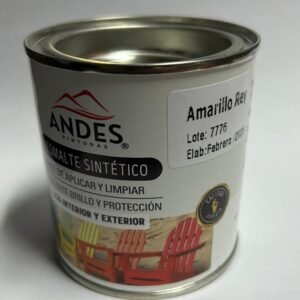 PINTURA ESMALTE SINTETICO AMARILLO REY ANDES 1/16 GL