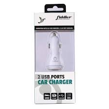 CARGADOR USB P/AUTOMOVIL 12V - SALIDAS FIDDLER