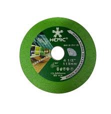 DISCO DIAMANTADO PARA CORTE VIDRIO (PORCELANATO) 4 1/2" (115MM) HEMIC