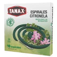 ESPIRAL REPELENTE MOSQUITOS CITRONELLA TANAX