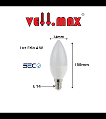 AMPOLLETA FRIA LED VELA E14 7W VELL MAX