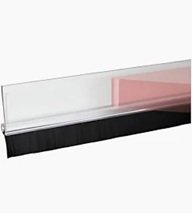 LISTON RIGIDO TRANSPARENTE 1 MT X 3.7 CMS (BAJO PUERTAS) TESA