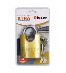 CANDADO OISTER XTRA BRONCEADO 60MM BLISTER