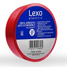 CINTA ELECTRICA ROJA 19MM X 20 MTS LEXO