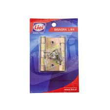 BISAGRA L84 2 1/2" X 2 1/2" ZINCADO C/TORNILLOS DISPLAY 2 UNIDS LIOI