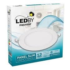 PLAFON EMPOTRADO 12 WATTS LUZ FRIA MACROTEL