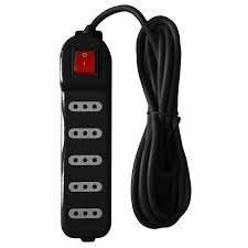 ALARGADOR CON INTERRUPTOR 5 METROS. 5 POSICIONES. NEGRO. MACROTEL