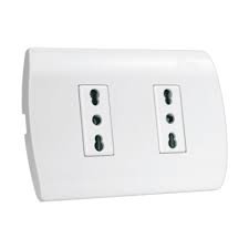 TOMA CORRIENTE DOBLE 10A 250V BLANCO - PRE ARMADO ARIS MEC