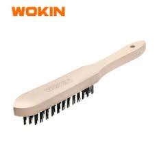 ESCOBILLA DE ACERO MANGO MADERA 4 LINEAS WOKIN
